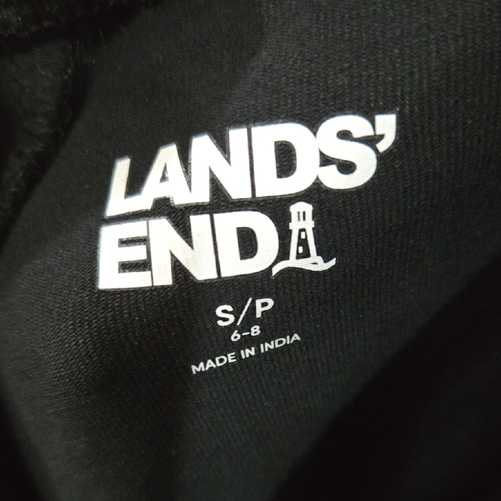 Lands' End Sz SP Women's Black StarFish Wide Leg Pants - Picture 2 of 7